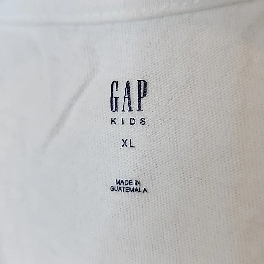 Gap Pride Rainbow Logo White Short Sleeve T-Shirt, Kids XL